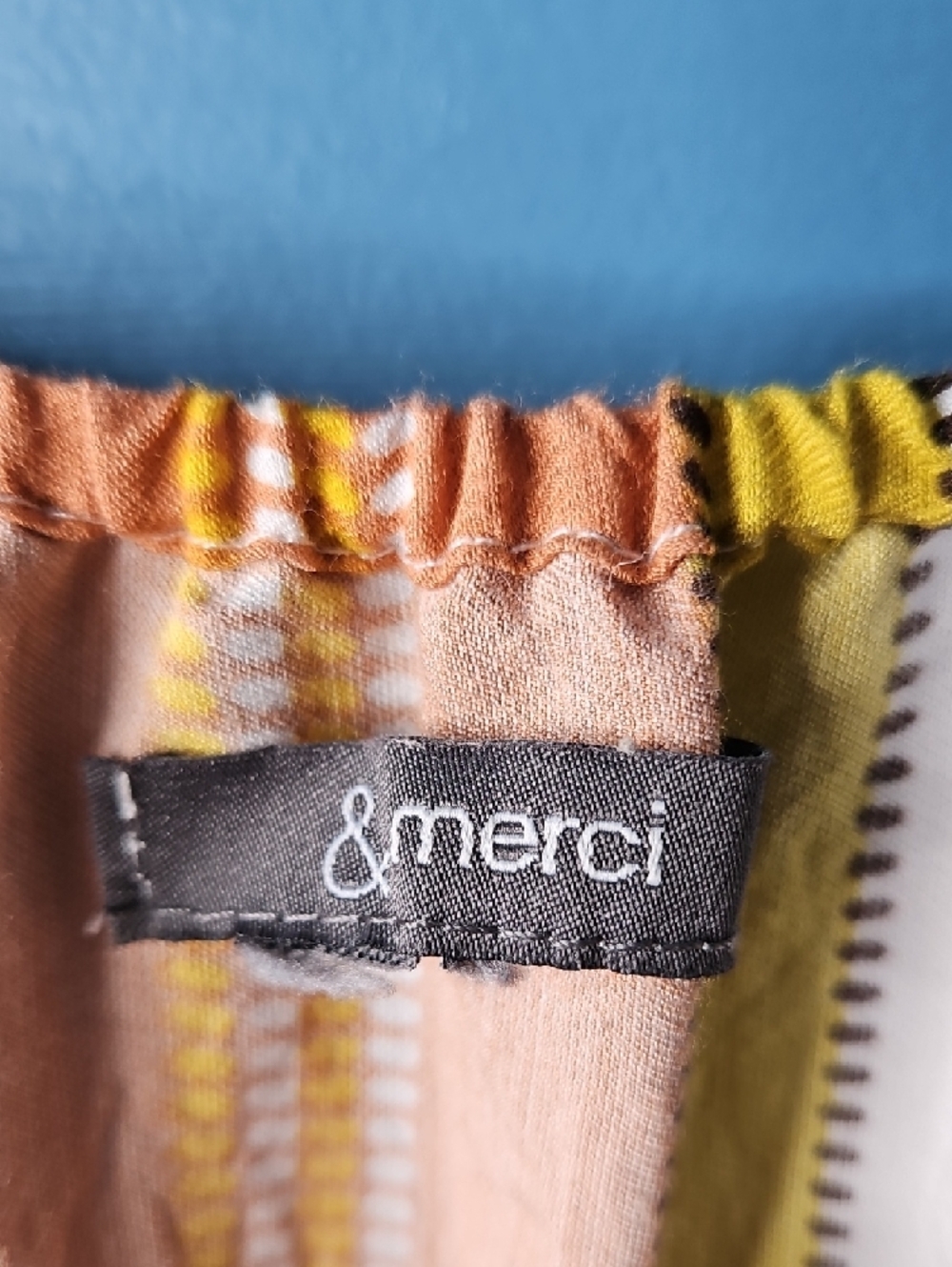 &merci Striped Off-Shoulder Romper Shorts in Multi-Color Large - Picture 3 of 13